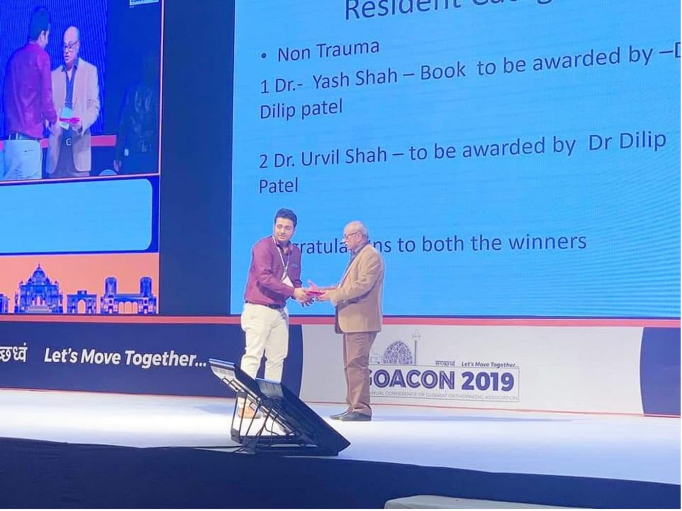 Dr. Yash Shah on stage at GOACON 2019